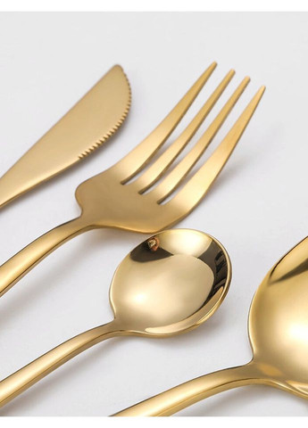 Набор столовых приборов 9513 24 предмета золотистый No Brand (335714875)