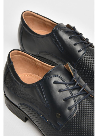 Темно-синие джинсовые туфли мужские темно-синего цвета Let's Shop на шнурках