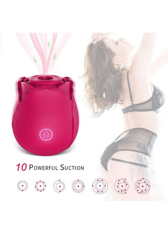 Вакуумний стимулятор клітора з вібрацією у вигляді квітки Rose, рожевий Boss Series (331168629)