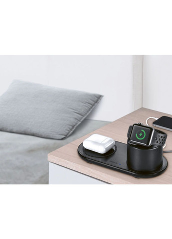 Зарядна станція 3 в 1 з бездротовою технологією чорний 10 Вт Tronic (336377125)