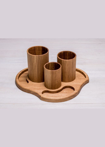 Настільний органайзер «Вулкан» із деревини дуба Органайзер для канцелярського приладдя EcoWalnut (295673206)