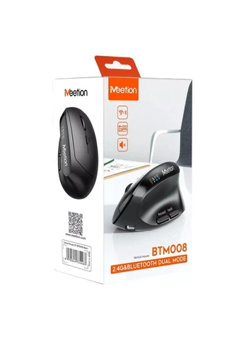 Мишка (ek11943) MEETION BTM008 Wireless/Bluetooth Black (392051003)