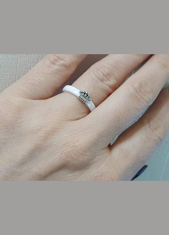 Серебряное кольцо с керамикой и фианитами. С1149Б Aurora (315884148)