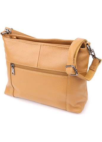 Сумка крос-боді через плече з натуральної шкіри жіноча середня Світло-коричневий 40334 Vintage (361970376)