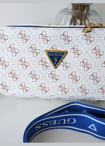 Сумка жіноча білий + синій крос-боді міні лого No Brand (322464330)