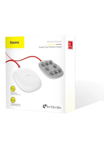 Беспроводная зарядка QI Suction Cup 2 А 10Вт Белый (1797978951) Baseus WXXP-01 (336146609)