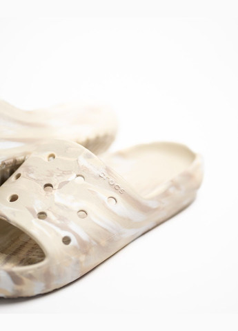 Жіночі шльопанці Клісік Кофейні Marbled Slide 2 Coffee/Multi Crocs Classic (338863543)