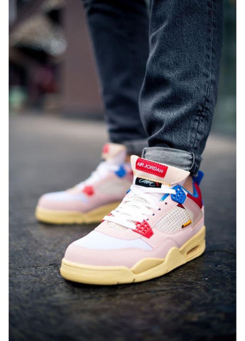 КРОСІВКИ ЖІНОЧІ NIKE AIR JORDAN RETRO 4 SP UNION - GUAVA ICE НАЙК АІР ДЖОРДАН No Brand бежеві демісезони (367174249)