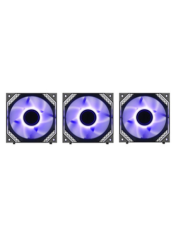 Корпусний вентилятор Air Cool ACF120MB-ARGB, 3x120мм, 2000rpm, 4pin PWM +5VARGB, 20.5dBa, 2E Gaming (367073186)