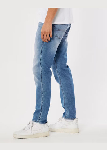 Голубые демисезонные джинсы athletic skinny hc9663m Hollister