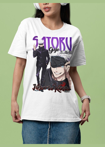 Футболка женская Аниме "Магическая битва" белая Mishe - (307795632)