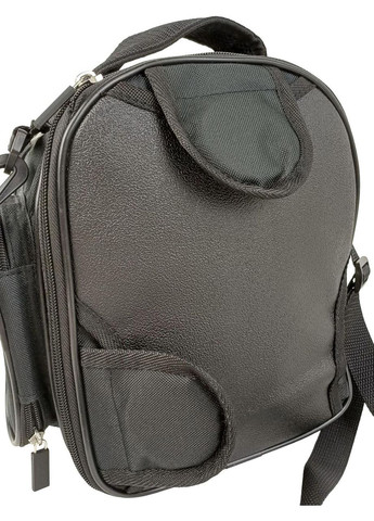 Сумка на бак мотоцикла Riciclo на магнітах, з дощовиком та світловідбивачами, чорна Lois (372444971)