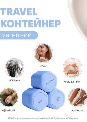 Дорожній набір контейнерів для косметики No Brand (371813009)
