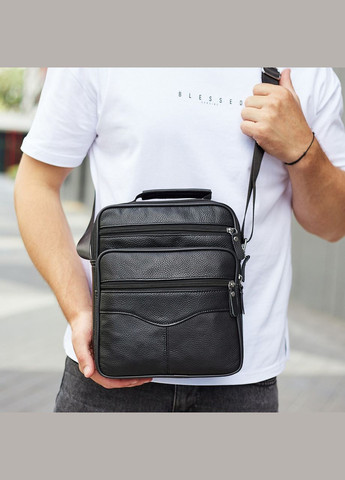 Мужская кожаная сумка-барсетка через плечо черная Bx-56402 Bexhill (359380857)
