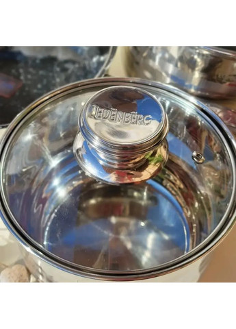 Набір каструль EB-4040 з капсульним дном нержавіюча сталь 12 предметів Edenberg (360654422)