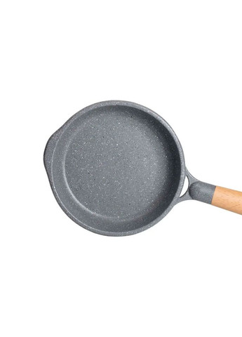 Сковорода алюмінієва 1 л з мармуровим антипригарним покриттям Ø 20 см, товсте дно сірий HP-4-416G (A-033033) MGC (342759140)