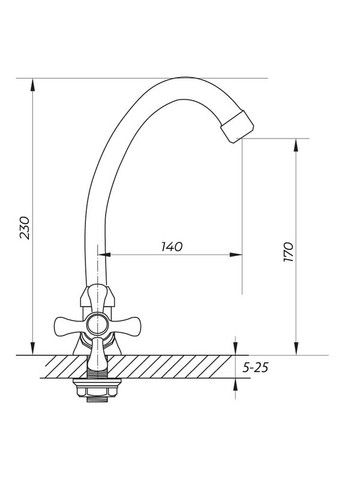 Змішувач для умивальника TZA 605 (ZX0092) Zerix (322003871)