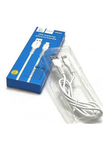 Дата кабеля (m481521) Denmen USB 2.0 AM to USB-C 1.0m 2.4A silicone white (367070858)