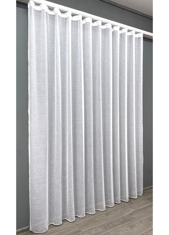 Тюль 1208т Івонна Льон Білий з срібним вкрапленням 300х250 см (43-045) VR-Textil (298125041)