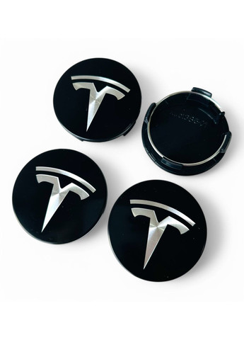 Ковпачок для дисків Тесла заглушка для дисків 57/50 мм з хром логотипом. (1шт.) Tesla (354698705)