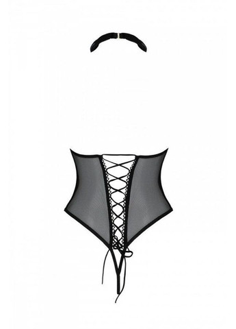 Эротическое боди TRISHA BODY, S/M, black, с открытыми чашками Passion (303901932)