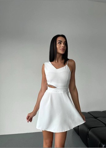 Білий коктейльна, повсякденний, джинсова, вечірня, кежуал сукня жіноча No Brand однотонна