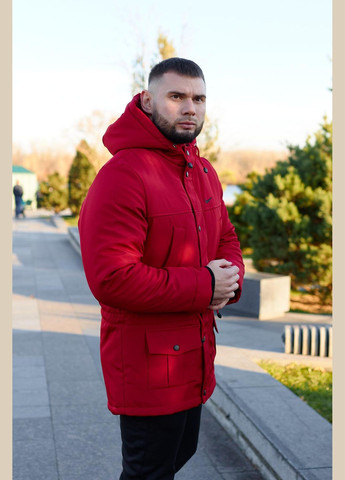 Червона зимня куртка парка зимова +5...-30°c технологія "подвійного утеплювача" No Brand
