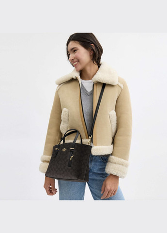 Женская сумка Coach Mollie Tote Bag 25 In Signature Canvas Белый. (377) No Brand (335833729)