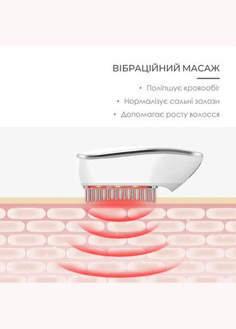 Массажер для головы Swan аппарат для ухода за волосами с EMS, RF и LED для укрепления волос белый No Brand KKS189 (304030006)