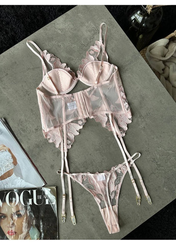 Рожевий демісезонний комплект білизни No Brand