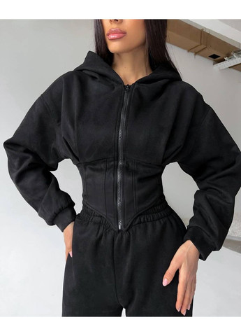 Костюм жіночий капюшон мякий із корсетом штани джогери на резинках No Brand (362051777)