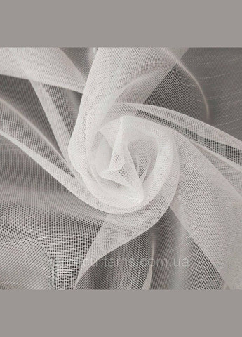 Комплект штори 2 шт. з підхватами 200х250 см мікровелюр Сірий, тюль бамбук 300 см Тепло-білий No Brand (337354203)