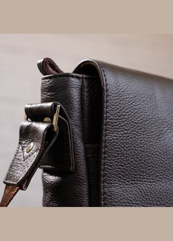 Сумка чоловіча шкіряна через плече 00798 Коричнева Shvigel (302009325)