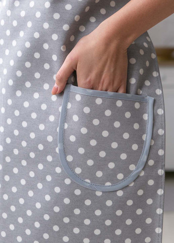 Фартух водовідштовхувальний "Горошок сірий" 75х55 см. Homedec - (321982175)