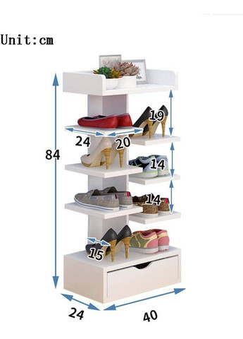 Полка для обуви из дерева Ирхель 8 зефир (ПДО-807420) No Brand (327849221)