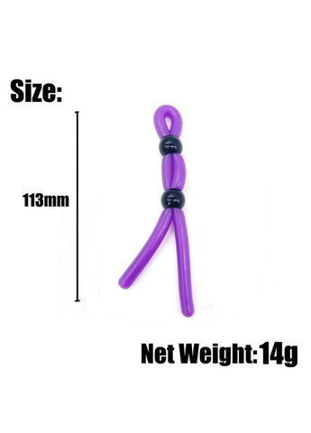 Кольорове ерекційне лассо на пеніс і мошоку, подвійна петля, ерекційне кільце, продовження ерекції, петля Фіолетовий No Brand (314874529)