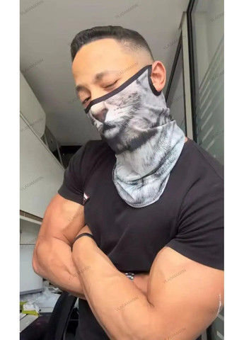 Реалістична маска Рижий Кіт із 3D-друком,балаклава повнолицева з мікрофібри,прикол No Brand (368695228)