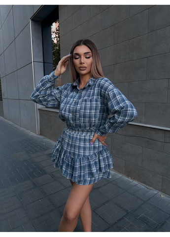 Жіночий костюм зі спідницею в клітку Fashion (352473733)