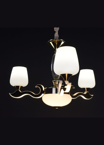 Люстра подвесная на 3 лампочки с пультом 27167 Золото 50-100х62х62 см. Sunnysky (364497950)