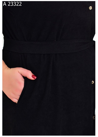 Чорна повсякденний жіноча сукня великого розміру SK однотонна