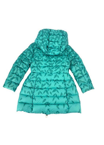 Зелене Пуховик, арт. MAG 216, аква/листя, 110 см, 5 років ADD