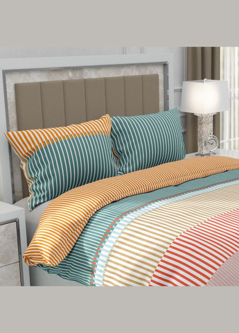 Мікрофіброва постільна білизна принт Полуторний 150x210 різнокольоровий (М-P-0135) No Brand (308754867)