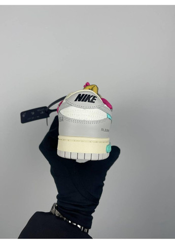 Белые демисезонные кроссовки мужские nike dunk low off-white lot 30 dm1602-122 найк сб данк No Brand