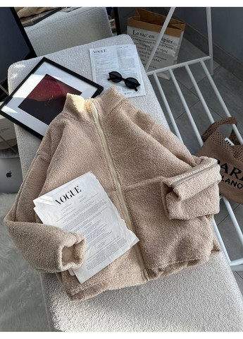 Женский флисовый бомбер из мягкого теплого материала. на молнии (369135793)