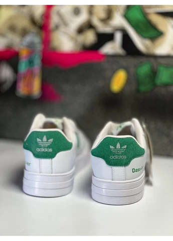 Белые летние кроссовки adidas dass-ler white/green адидас ади даслер No Brand