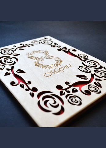 Дерев'яна листівка на 8 березня. Подарунок на 8 березня. Листівка для мами, для дружини, для дочки, для дівчини, для сестри No Brand (301482737)