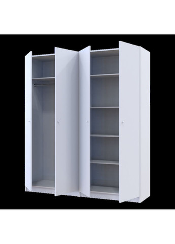 Комплект шаф для одягу з полицями Промо (2 шт.) 180х48х204 см Білий (DRS-011464) Doros (361443807)