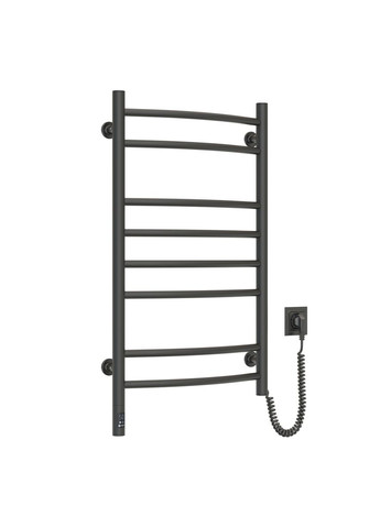 Рушникосушка електрична Камелія, 800х480х105мм, таймер-регулятор, сталь, чорний муар, праве підключення Navin (360394159)