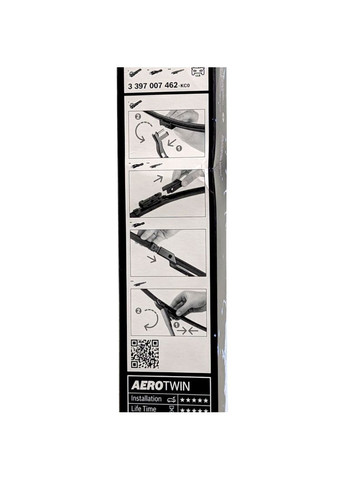 Щетки стеклоочистителя Aerotwin AM462S бескаркасные 600/475мм (2 шт) передние со спойлером Bosch Caddy (360875061)