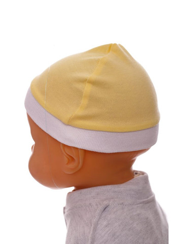 Шапка інтерлок жовта 0м+ (45100) BABYKROHA (317042729)
